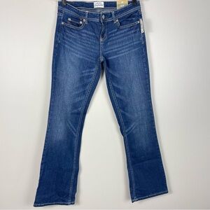 Aeropostale Jeans Women 8 Chelsea Bootcut Low Rise Slim Fit Medium Wash Demin